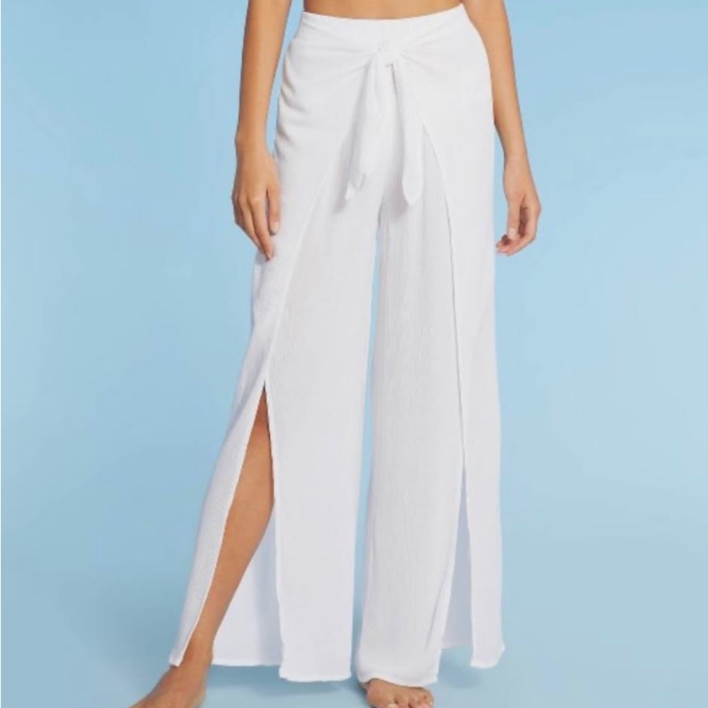 Flowy White Beach Pants